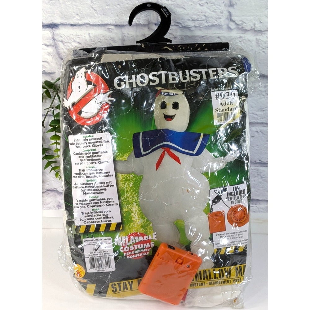 🎃Ghostbusters Rubie's Inflatable Marshmallow Jumpsuit Halloween Costume Cosplay